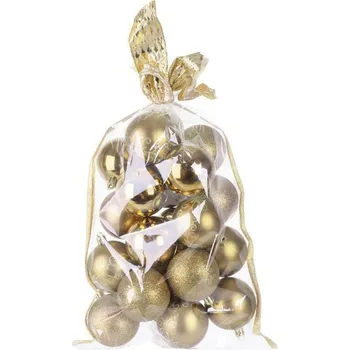 Vánoční dekorace Gule MagicHome Vianoce, 20 ks, 6 cm, zlaté, na vianočný stromček