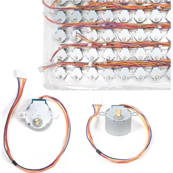 Elektronická stavebnice Krokový motor 5V 28BYJ 48 4fázový 64 kroků za otáčku 100ks sada