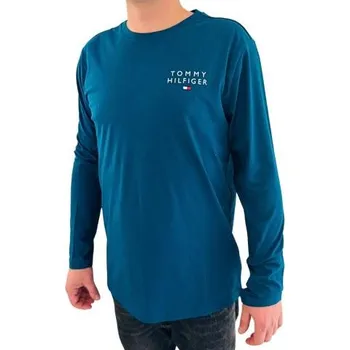Pánské triko Tommy Hilfiger UM02984 petrolejové zelená M