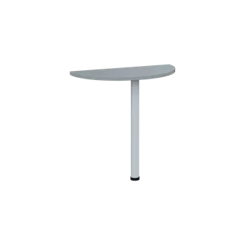 Stolová podnož OJD 2 - 80 přístavba jednací, kovová podnož bílá, síla desky 25 mm, široká 800 mm, šedá