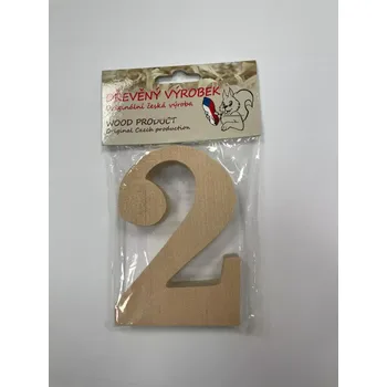 Číslo 2 střední přírodní – výška 100 mm