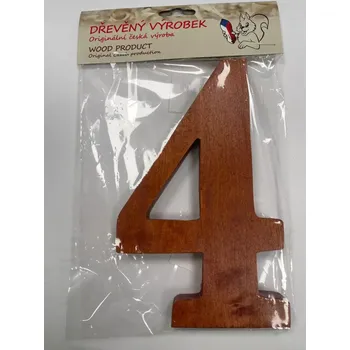 Číslo 4 velké rezaté – výška 180 mm