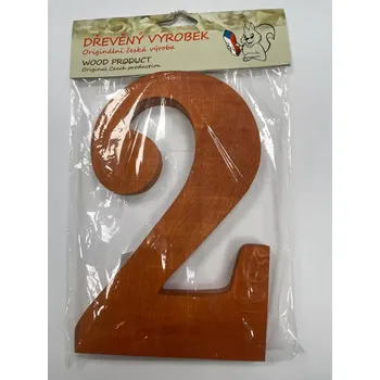 Číslo 2 velké rezaté – výška 180 mm