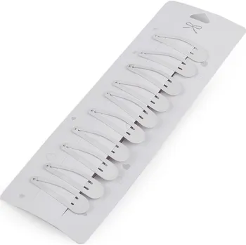 Sponka do vlasů pukačka 5 cm - 2 bílá