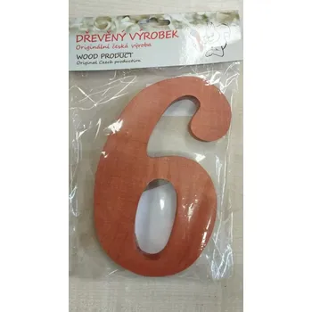 Číslo 6 velké rezaté – výška 180 mm