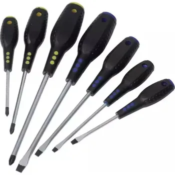 Šroubovák Sada šroubováků CrV, rukojeť gumová, 7 ks DEDRA 0602