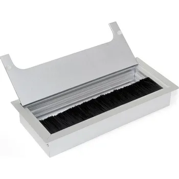 Nábytkové kování Hliníková obdélníková průchodka 269x80mm – matný elox (5 ks)