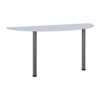 Stolová podnož TJC - 160 přístavba jednací, kovová podnož chrom, síla desky 18 mm, široká 1600 mm, bílá