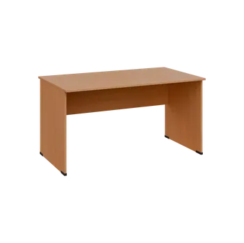 Psací stůl TP 8 - 14 stůl kancelářský, dřevěná podnož, deska 18 mm, široký 1400 mm, buk royal