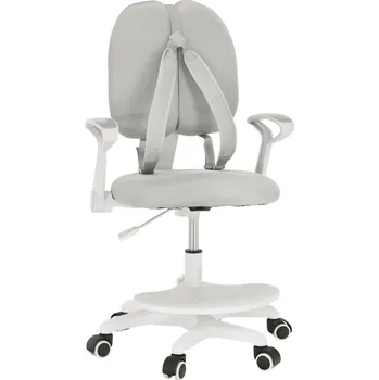 Rostoucí židle ISANA s podnoží a šlemi, šedá/bílá + vyzvednutí ZDARMA