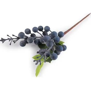 umělá květina Umělá větvička borůvka - 2 borůvková