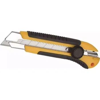 Pracovní nůž Kapesní pracovní nůž 25 mm rukojeť ABS + guma, vodič břitu kovový DEDRA M9011