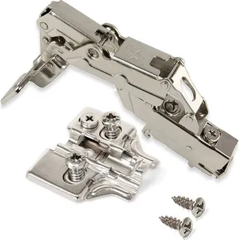 Šroub Sada 10 vložených závěsů X91 otevírání 165 stupňů s měkkým zavíráním a podložkami s eurošrouby, H0, poniklováno