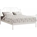 PENNATI kovová postel s roštem 140x200 cm, bílá + vyzvednutí ZDARMA