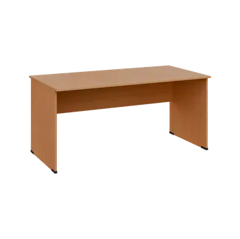 Psací stůl TP 8 - 16 stůl kancelářský, dřevěná podnož, deska 18 mm, široký 1600 mm, buk royal