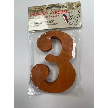 Číslo 3 střední rezaté – výška 100 mm