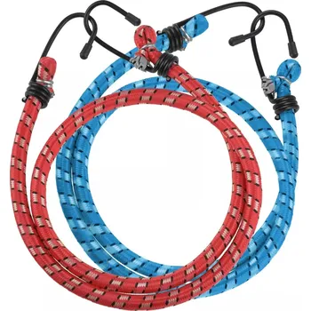 Upínací popruh Gumový stahovací popruh na zavazadla 8 mm x 80 cm 2 ks sada DEDRA N0401