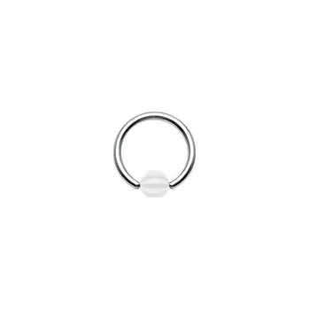Piercing Šperky4U Piercing - kruh 1,6 x 13 mm, bílá barva - K01022-1613C