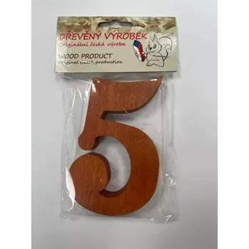 Číslo 5 střední rezaté – výška 100 mm