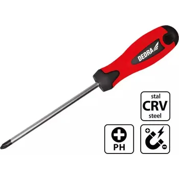 Šroubovák Šroubovák křížový Phillips PH0x75mm, CrV DEDRA 06A010