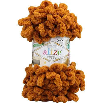 Příze Alize příze Puffy 775 tmavě hořčicová