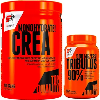 Kreatin Extrifit Crea Monohydrate 400 g + Extrifit Tribulus 90 % 100 kapslí