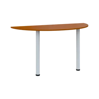 Stolová podnož TJC - 140 přístavba jednací, kovová podnož bílá, síla desky 18 mm, široká 1400 mm, třešeň šumavská