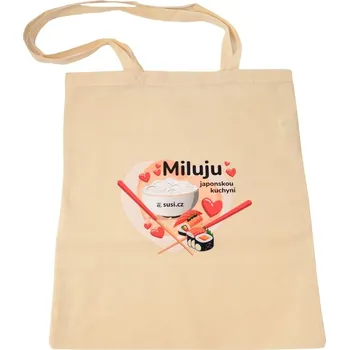 Nákupní taška Bavlněná taška Miluju japonskou kuchyni