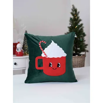 Bytový textil Vánoční povlak na polštář mikroplyš 40 × 40 cm - Zimní zábava