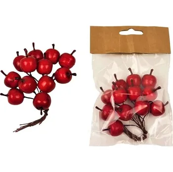 Vánoční ozdoba Pro Háčkování Dekorace jablíčko 2 cm, 12 ks