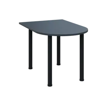 Stolová podnož OJV 28 - 12 přístavba jednací, kovová podnož černá, síla desky 25 mm, široká 1200 mm, antracit