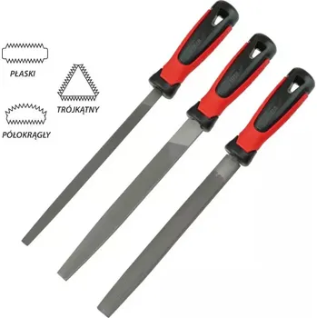 Sada pilníků na kov 200mm, 3ks. DEDRA 06C006