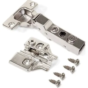 Šroub Sada 20 polonaložených závěsů X91 s tlumením, s přišroubovatelnými podložkami, H0, nikl