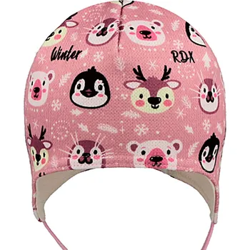 Čepice RDX dětská zimní vázací čepice 4025 růžová Velikost čepice: 1