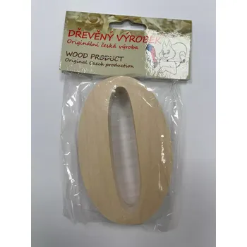 Číslo 0 střední přírodní – výška 100 mm