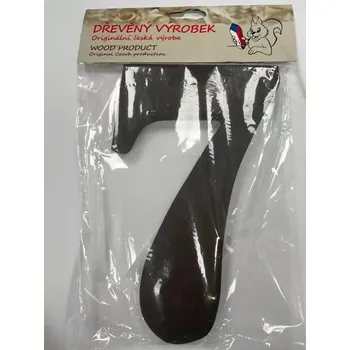 Číslo 7 velké hnědé – výška 180 mm