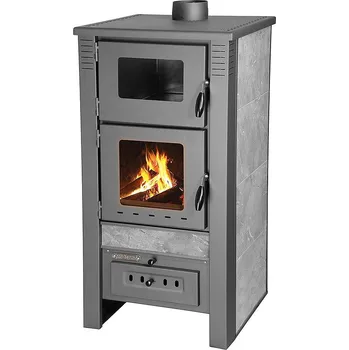 Krbová kamna Kamna Pro TAURUS Ceramic, 12kW, 120mm, s troubou, šedá