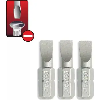 Bit Šroubovací bity ploché SL 5.5x25mm, 3ks blistr DEDRA 18A00SL550-03