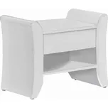YAMDENA čalouněný noční stolek, bílá + vyzvednutí ZDARMA