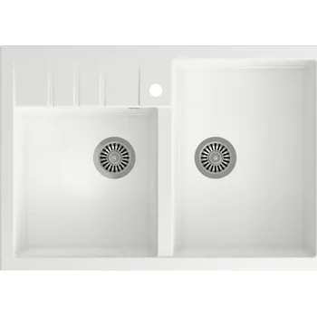 Granitový dřez Quadron Bill HCQB9062U1BS 90 x 62 cm bílý