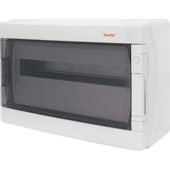 Rozvaděč Rozvodnice na omítku Famatel průhledné dveře 18M IP65 39018