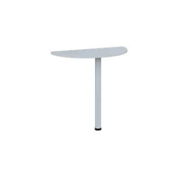 Stolová podnož OJD 2 - 80 přístavba jednací, kovová podnož bílá, síla desky 25 mm, široká 800 mm, bílá