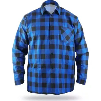 Pánská košile Flanelová košile modrý, velikost XL, 100 % bavlna DEDRA BH51F2-XL