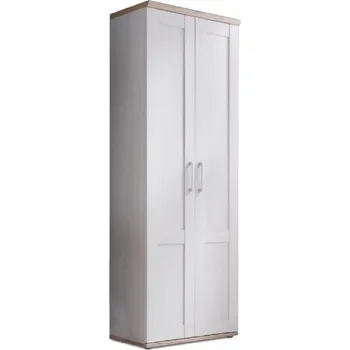 Šatní skříň Skříň ANGELIT, bílá/dub sanremo + vyzvednutí ZDARMA