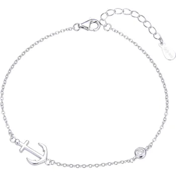 Náramek NUBIS® Dámský stříbrný náramek kotva - NB-1164