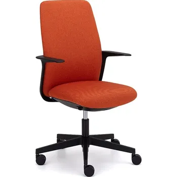 ALBA kancelářská židle LEVIA, černý plast - střední opěrák