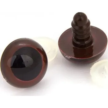 Příze Pro Háčkování Oči bezpečnostní hnědé 22 mm