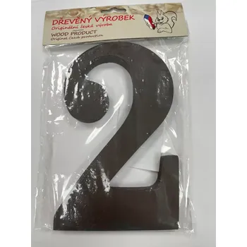 Číslo 2 velké hnědé – výška 180 mm