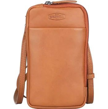 Kabelka Dámská kožená kabelka na mobil a doklady Sparwell Denisa - koňak