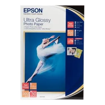 Kancelářský papír EPSON Ultra Glossy Photo Paper 10x15,300g(50listů) C13S041943